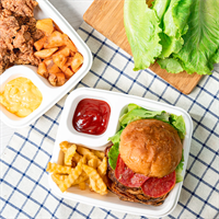 Two Compartments Tray from DisposablesInc.com. The best import service in China. Import your disposable items and products from us.